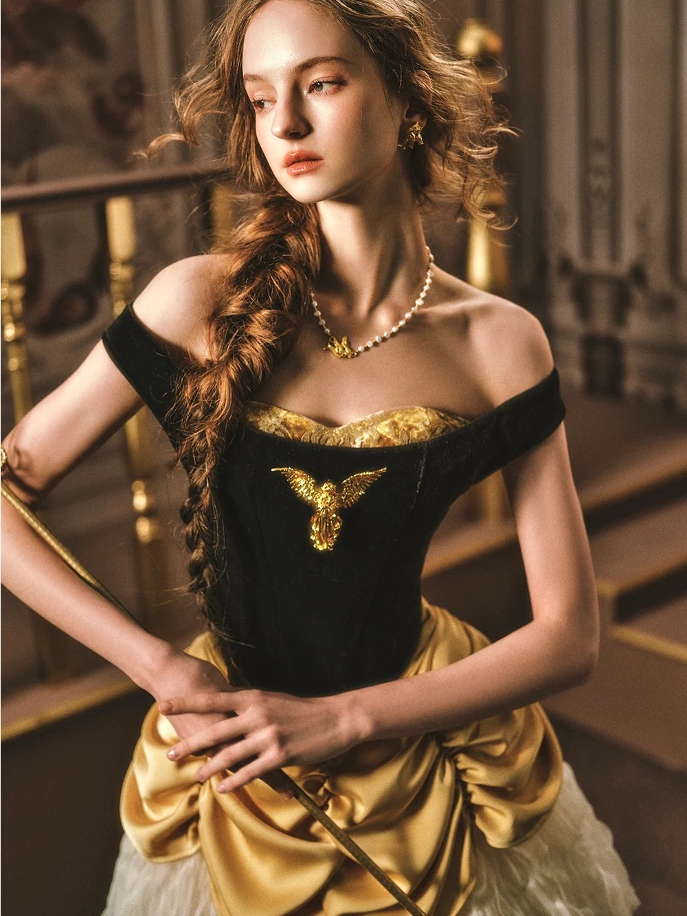 NEW LaceMade Golden Eagle Goddess Corset Top - Picture 5 of 16